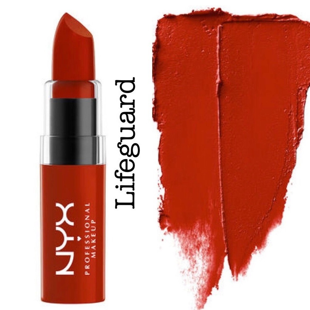 NYX Butter Lipstick - Lifeguard BLS29 - Deep Brick Red - NEW Discontinued Rare